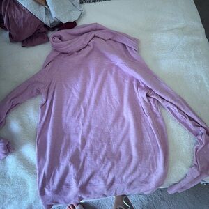 Long sleeve purple sweater